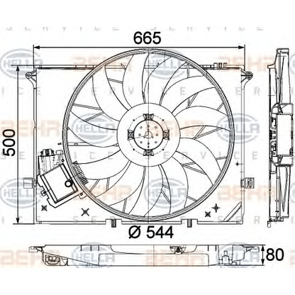 Foto Ventilador, refrigeración del motor BEHR HELLA SERVICE 8EW351040091