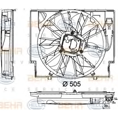 Photo Ventilateur, refroidissement du moteur BEHR HELLA SERVICE 8EW351040421