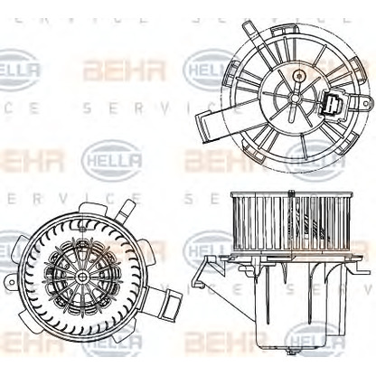 Photo Interior Blower BEHR HELLA SERVICE 8EW351040641