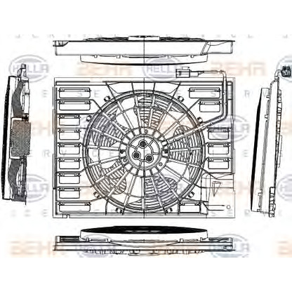 Photo Ventilateur, refroidissement du moteur BEHR HELLA SERVICE 8EW351040691