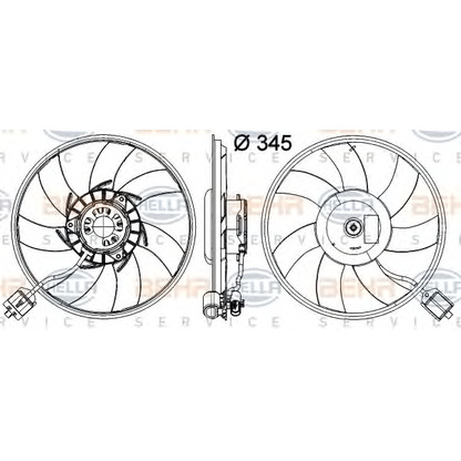 Zdjęcie Wentylator, chłodzenie silnika BEHR HELLA SERVICE 8EW351041481