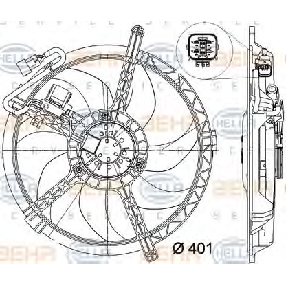 Zdjęcie Wentylator, chłodzenie silnika BEHR HELLA SERVICE 8EW351042721