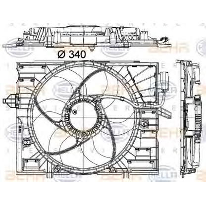 Фото Вентилятор, охлаждение двигателя BEHR HELLA SERVICE 8EW351043071