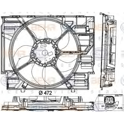 Фото Вентилятор, охлаждение двигателя BEHR HELLA SERVICE 8EW351043331