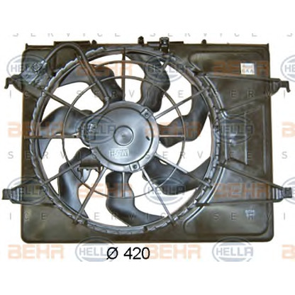 Foto Ventilador, refrigeración del motor BEHR HELLA SERVICE 8EW351043351