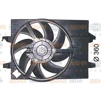 Foto Ventilador, refrigeración del motor BEHR HELLA SERVICE 8EW351044551