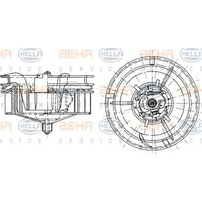 Photo Interior Blower BEHR HELLA SERVICE 8EW351104721