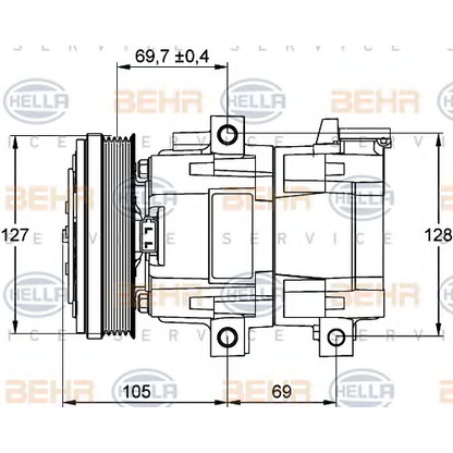Photo Compressor, air conditioning BEHR HELLA SERVICE 8FK351113211