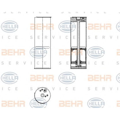 Photo Filtre déshydratant, climatisation BEHR HELLA SERVICE 8FT351196581