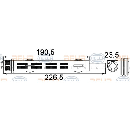Photo Filtre déshydratant, climatisation BEHR HELLA SERVICE 8FT351197291