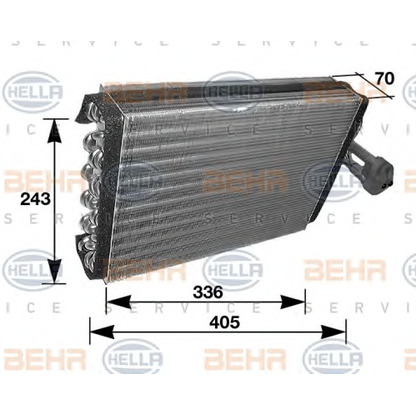 Photo Evaporator, air conditioning BEHR HELLA SERVICE 8FV351210281