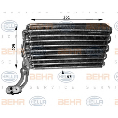 Photo Evaporator, air conditioning BEHR HELLA SERVICE 8FV351210741