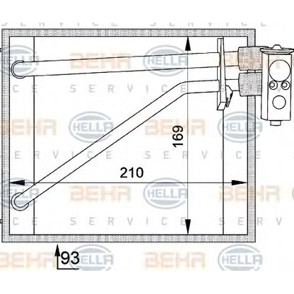 Foto Evaporador, aire acondicionado BEHR HELLA SERVICE 8FV351211131