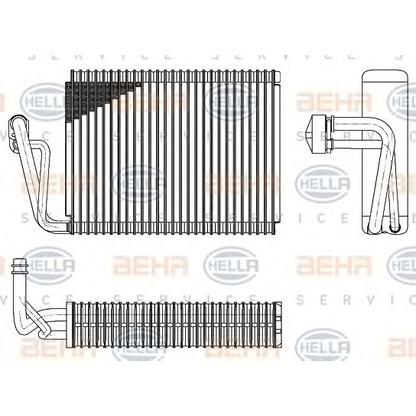 Foto Evaporador, aire acondicionado BEHR HELLA SERVICE 8FV351211251