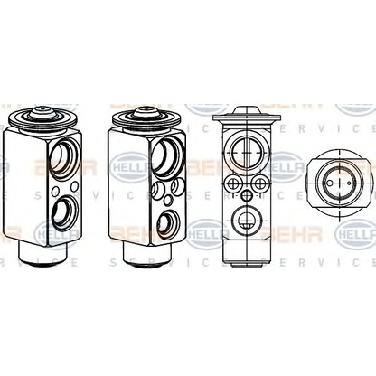 Foto Expansionsventil, Klimaanlage BEHR HELLA SERVICE 8UW351234431