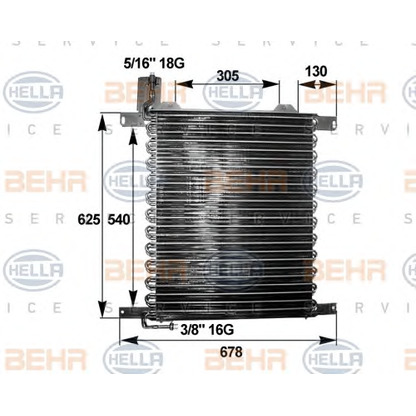 Фото Конденсатор, кондиционер BEHR HELLA SERVICE 8FC351300031