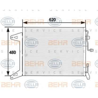 Foto Condensador, aire acondicionado BEHR HELLA SERVICE 8FC351300051