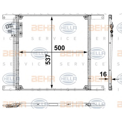 Фото Конденсатор, кондиционер BEHR HELLA SERVICE 8FC351300221