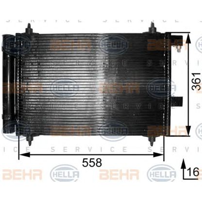 Фото Конденсатор, кондиционер BEHR HELLA SERVICE 8FC351300251