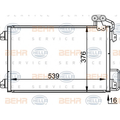 Foto Condensador, aire acondicionado BEHR HELLA SERVICE 8FC351300511