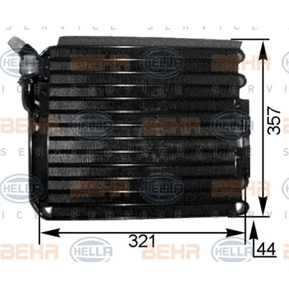 Photo Condenser, air conditioning BEHR HELLA SERVICE 8FC351300681