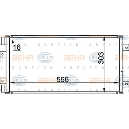 Фото Конденсатор, кондиционер BEHR HELLA SERVICE 8FC351300741