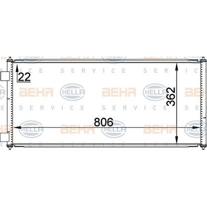 Foto Condensatore, Climatizzatore BEHR HELLA SERVICE 8FC351300751