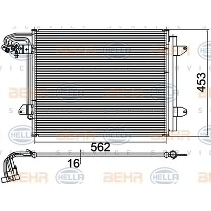 Фото Конденсатор, кондиционер BEHR HELLA SERVICE 8FC351301051