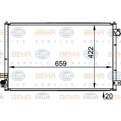 Photo Condenser, air conditioning BEHR HELLA SERVICE 8FC351301231