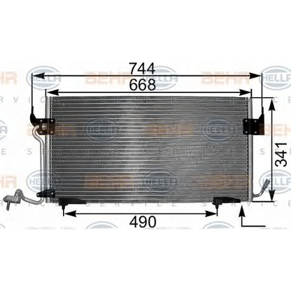 Foto Condensatore, Climatizzatore BEHR HELLA SERVICE 8FC351301281