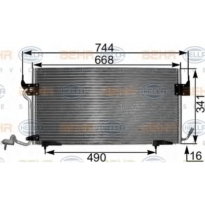 Фото Конденсатор, кондиционер BEHR HELLA SERVICE 8FC351301291