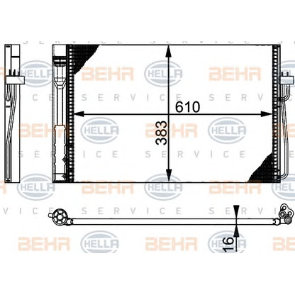 Фото Конденсатор, кондиционер BEHR HELLA SERVICE 8FC351301331