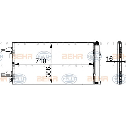 Foto Condensador, aire acondicionado BEHR HELLA SERVICE 8FC351301601