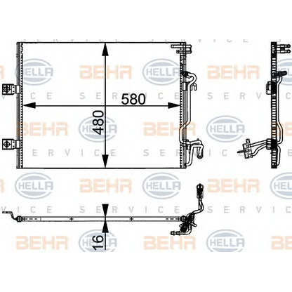 Foto Condensador, aire acondicionado BEHR HELLA SERVICE 8FC351301611