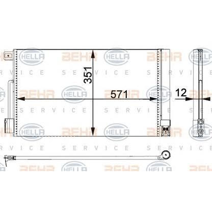 Photo Condenser, air conditioning BEHR HELLA SERVICE 8FC351301651