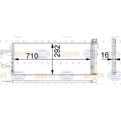 Фото Конденсатор, кондиционер BEHR HELLA SERVICE 8FC351301661