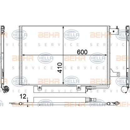 Foto Condensador, aire acondicionado BEHR HELLA SERVICE 8FC351301681