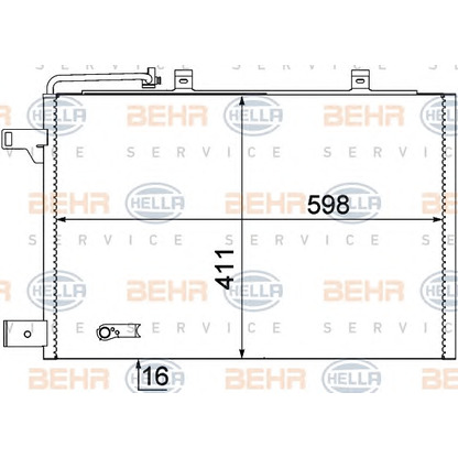 Фото Конденсатор, кондиционер BEHR HELLA SERVICE 8FC351301684