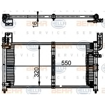 Foto Condensador, aire acondicionado BEHR HELLA SERVICE 8FC351302061