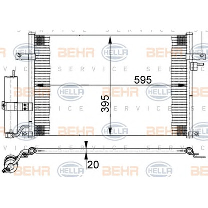 Foto Condensatore, Climatizzatore BEHR HELLA SERVICE 8FC351302191