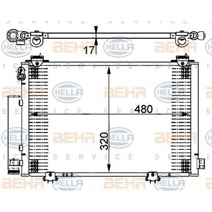 Foto Condensador, aire acondicionado BEHR HELLA SERVICE 8FC351302201