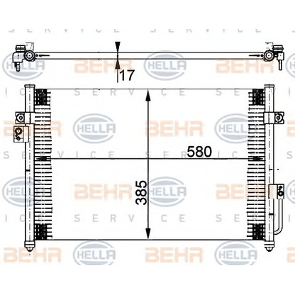 Foto Condensador, aire acondicionado BEHR HELLA SERVICE 8FC351302231