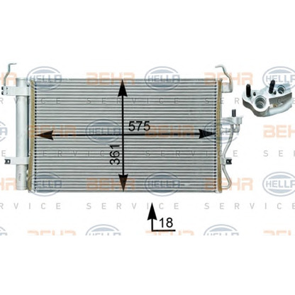 Фото Конденсатор, кондиционер BEHR HELLA SERVICE 8FC351302351