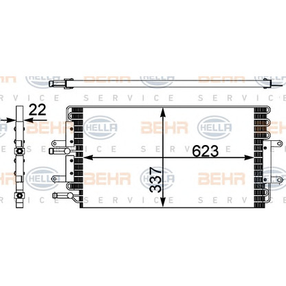 Фото Конденсатор, кондиционер BEHR HELLA SERVICE 8FC351302421