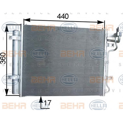 Foto Condensatore, Climatizzatore BEHR HELLA SERVICE 8FC351303121