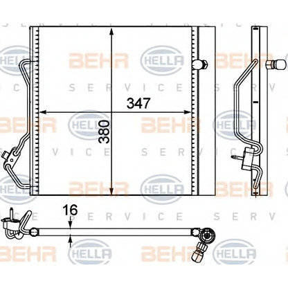 Foto Condensatore, Climatizzatore BEHR HELLA SERVICE 8FC351303421