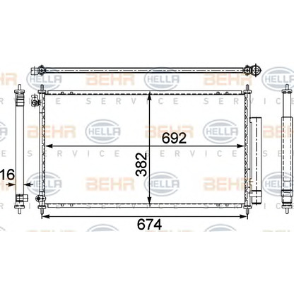 Фото Конденсатор, кондиционер BEHR HELLA SERVICE 8FC351303681