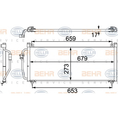 Foto Condensatore, Climatizzatore BEHR HELLA SERVICE 8FC351304111