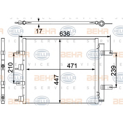 Foto Radiatore, Raffreddamento motore BEHR HELLA SERVICE 8FC351304181