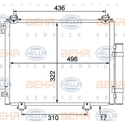 Фото Конденсатор, кондиционер BEHR HELLA SERVICE 8FC351304221